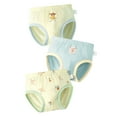 thumbnail image 1 of lnmuld Boys Underpants 3PCS Boys Cartoon Print Underpants Soft Blend Breathable Comfortable Playful Design Adjustable Waistband Easy Dressing Kids Size:1-2 Years, 1 of 3