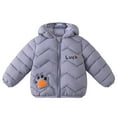 thumbnail image 1 of lnmuld Boys Winter Coat Solid Color Lightweight Warm Down Padded Jacket Winter Coat for Kids Comfortable Soft Insulation Size：5-6 Years, 1 of 2