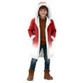 thumbnail image 1 of lnmuld Boys Winter Jacket Festive Holiday Hooded Cape for Boys Featuring Soft Gradient Trim and Cozy for Winter Adventures and Seasonal Celebrations Size:2-3 Years, 1 of 8