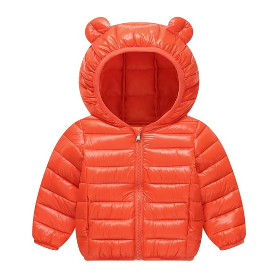 lnmuld Boys Winter Jacket Solid Color Winter Jacket Lightweight Down Coat for and Young Children with Warm Thermal Insulation Size:3-4 Years