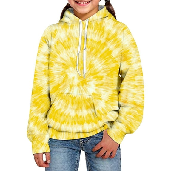 lnmuld Colorful Pullover Unisex Girls Boy Tie Dye 3D Printed Hoodie Soft Sweatshirt for Spring Autumn Casual Comfort Outerwear Hoodies for Teen Back to School Size:2-3 Years