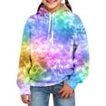 thumbnail image 1 of lnmuld Colorful Pullover Unisex Girls Boy Tie Dye 3D Printed Hoodie Soft Sweatshirt for Spring Autumn Casual Comfort Outerwear Hoodies for Teen Back to School Size:2-3 Years, 1 of 2