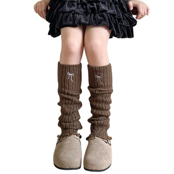 lnmuld Cotton Socks Kids Leg Warmers Knitted Loose Socks Knee High Legwear for Girls and Boys Cozy Winter Accessories Size:One Size
