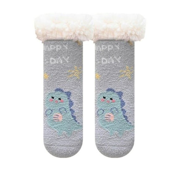 lnmuld Cotton Socks Rends Baby Slipper Socks Christmas Toddler Fuzzy Socks Warm Non Winter Socks Fall Socks Size:0-6 Months