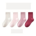 thumbnail image 1 of lnmuld Cotton Socks Soft Everyday Crew Socks for Girls and Toddlers Comfortable Non Athletic Play Multipack with Solid Assorted Colors Size:12-15 Years, 1 of 2