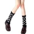 thumbnail image 1 of lnmuld Cute Leg Warmers Knitted Lolita Leg Warmers Fashionable Heart Pattern Design Cozy Foot Sleeves for Casual Wear and Dance Size:One Size, 1 of 5
