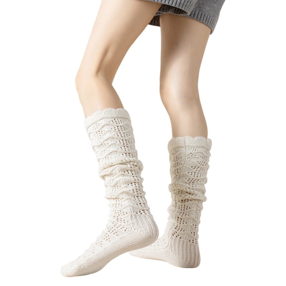 lnmuld Cute Leg Warmers Winter Knitted Leg Warmers Retro Bohemian Boot Cozy Thermal Ankle Sleeves Fashionable Layering Accessories for Women Size:One Size