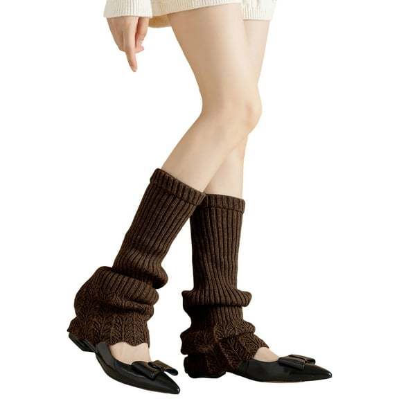 lnmuld Cute Leg Warmers Winter Knitted Leg Warmers Retro Bohemian Boot Cozy Thermal Ankle Sleeves Fashionable Layering Accessories for Women Size:One Size