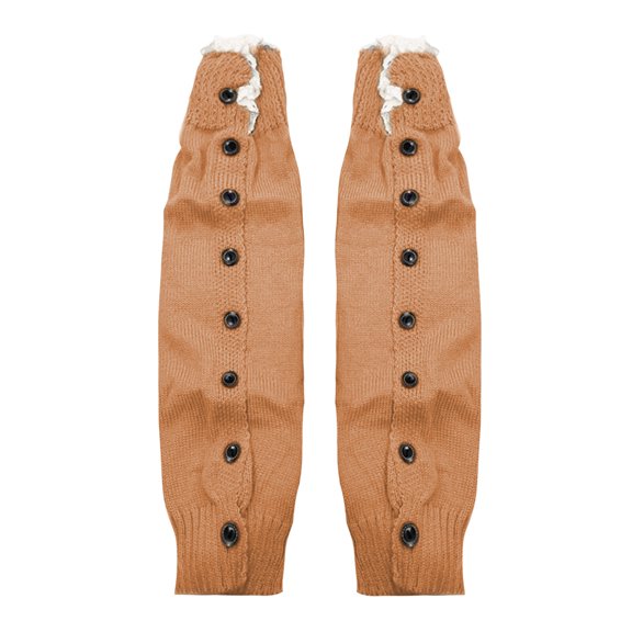 lnmuld Cute Leg Warmers Women's Knit Leg Warmer Socks with Decorative Lace Trim and Secure Button Closure for Cozy Comfort Size:One Size