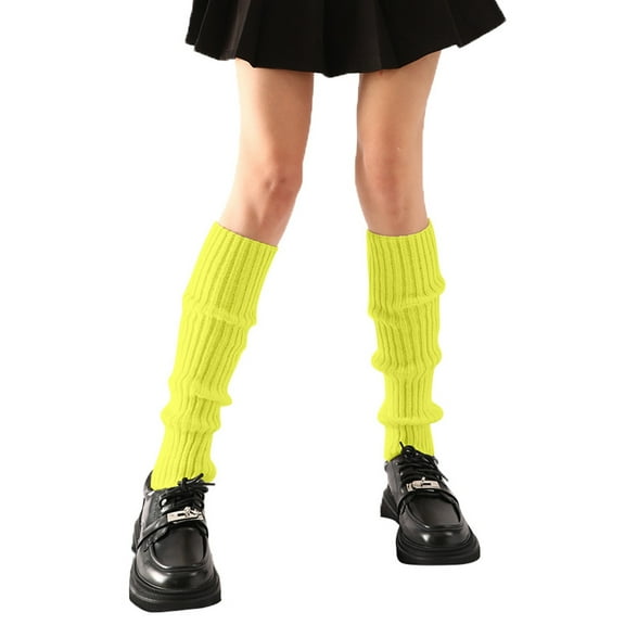 lnmuld Cute Leg Warmers Women's Knitted Wool Pile Leg Warmers for Fall and Winter Cold Weather Thermal Insulation Soft Comfort Size:One Size