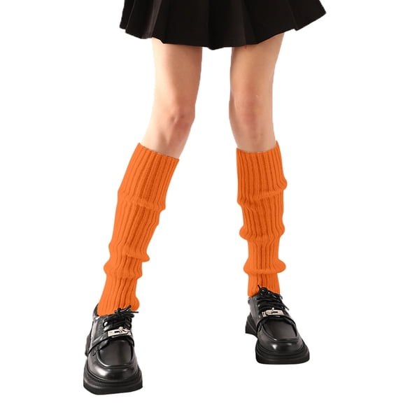 lnmuld Cute Leg Warmers Women's Knitted Wool Pile Leg Warmers for Fall and Winter Cold Weather Thermal Insulation Soft Comfort Size:One Size