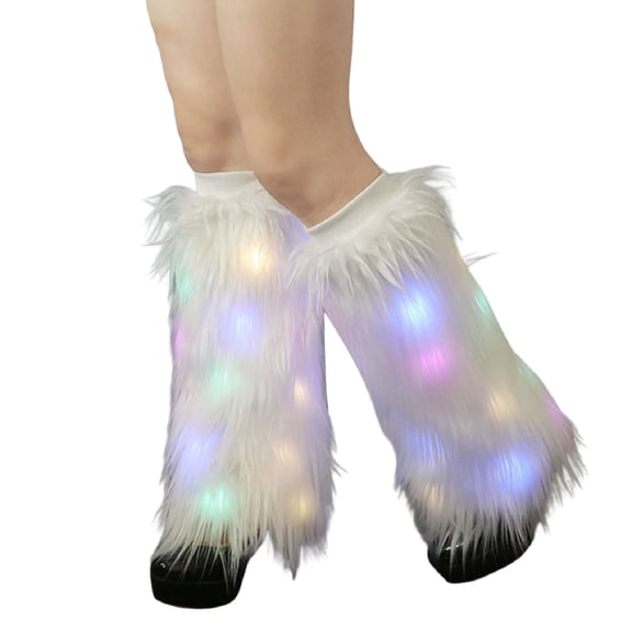 lnmuld Cute Leg Warmers Women's Winter Leg Warmers Soft Knitted Boot Ankle Socks for Cold Weather Comfort Size:25CM