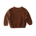 thumbnail image 1 of lnmuld Cute Sweaters Baby Girl Boy Knit Sweater Blouse Pullover Sweatshirt Warm Crewneck Long Sleeve Tops Fall Winter Clothes Size:6M, 1 of 2