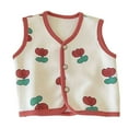 thumbnail image 1 of lnmuld Cute Sweaters Baby Girl Boy Vest Fall Winter Clothes Thick Warm Small Vest Sleeveless V Neck Outerwear Kids Size:6-12 Months, 1 of 5
