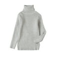 thumbnail image 1 of lnmuld Cute Sweaters Kids Baby Knit Turtleneck Sweater Soft Solid Warm Sweater Crochet Pullover Size:5-6 Years, 1 of 2
