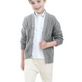 thumbnail image 1 of lnmuld Cute Sweaters Kids and Boys Cardigan Sweater Button Down Cable Knit V Neck Long Sleeve Outwear Size:4-5 Years, 1 of 5