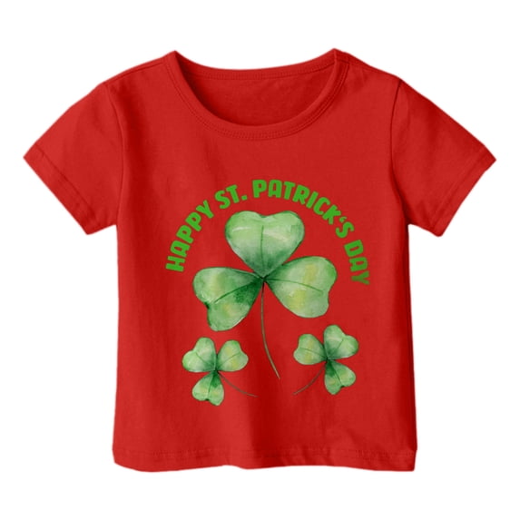 lnmuld Cute Tops St Patricks Day Toddler Casual Short Sleeve Tee for Boys and Girls Irish Themed Kids Top Size:3-4 Years