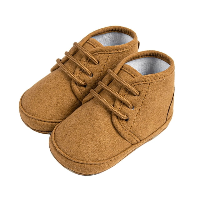 lnmuld Fall Boots Baby Boots Lace Up On Soft Sole Baby Shoes Size:0-6 Months