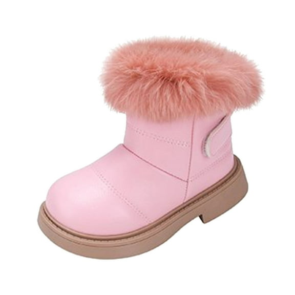 lnmuld Fall Boots Kid Winter Shoes Outdoor School Warm Snow Boots for Boys Girls Size:3-3.5 Years