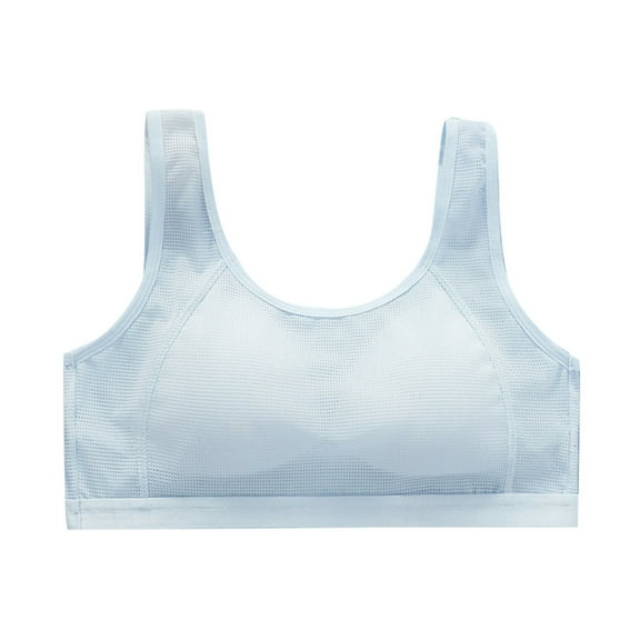 lnmuld Girls Bras Seamless Sports Bra Training Crop Top Soft Comfortable Breathable Underwear for Teenagers and Kids Size:10-11 Years