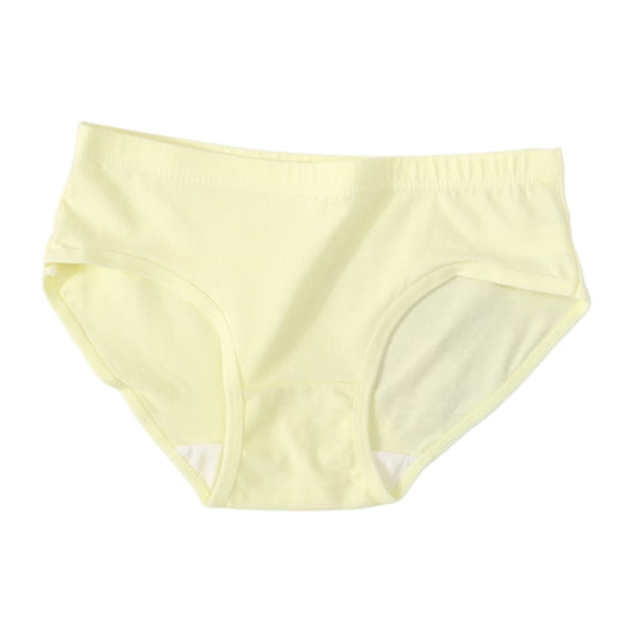 lnmuld Girls Cotton Boxer Briefs Underwear Soft Comfortable Breathable Kids Panties Solid Color Everyday Briefs for Children Size:3-8 Years