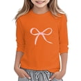 thumbnail image 1 of lnmuld Girls Summer Tops Long Sleeve Round Neck Graphic Print Top Comfortable Casual Blouse for Everyday Play Size:8-9 Years, 1 of 3