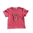 thumbnail image 1 of lnmuld Girls Elegant Summer Short Sleeve Blouse with Delicate 3D Bow Design Color:Hot Pink,Size:7-8 Years, 1 of 7