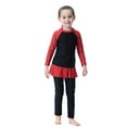 thumbnail image 1 of lnmuld Girls Full Coverage Long Sleeve Rash Guard Swimsuit Set with Swim Shorts UPF 50+ Size:2 Years, 1 of 7