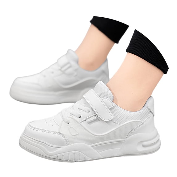 lnmuld Girls Macaron Color Block Mesh Skate Sneakers Adjustable Lightweight Platform Sole Daily Casual Trainers Size:10.5-11 Years