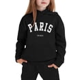 thumbnail image 1 of lnmuld Girls Outfits 2 Piece Girls Casual Long Sleeve Hooded Tracksuit Set Outfit with Jogger Pants for Everyday Wear Solid Color Size:5-6 Years, 1 of 3