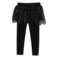 thumbnail image 1 of lnmuld Girls Pants Solid Color Girls Leggings with Ruffle Skirt Design Toddler Pull On Pants Warm School Clothes for Kids Comfortable Stretchable Soft Playwear Size:6-7 Years, 1 of 3