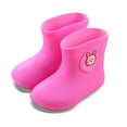 thumbnail image 1 of lnmuld Girls Rain Boots Toddler Kids On Sneakers Lightweight Comfortable Outdoor Play Shoes for Daily Wear Size:4-5 Years, 1 of 3