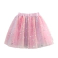 thumbnail image 1 of lnmuld Girls Short Skirt Ballet Tutu Skirt Layered Flare Dance Performance Party Dress Twirl Outfit Color:Pink,Size:9-10 Years, 1 of 8