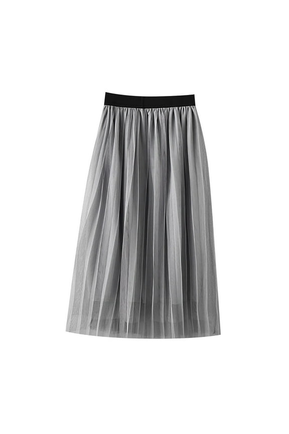 Girls Short Skirt Seersucker Pleated Mesh Summer Wind Short Half Skirt for Girls Toddler to Youth Size:3-5 Years