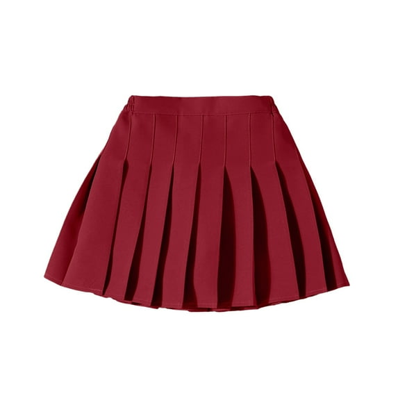 lnmuld Girls Short Skirt Summer Fashion Pleated Tennis Skirt Casual Mini High Waist Slim Athletic Flowy Skort for Toddler Kids Size:17-18 Years