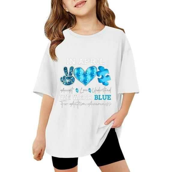lnmuld Girls Short Sleeve T-Shirt,Periodic Table Graphic Tee for Girls Science Themed Short Sleeve Top Casual Comfortable Shirt for Kids Indoor Outdoor Wear,Kids Cotton Tshirt Size:9-10 Years