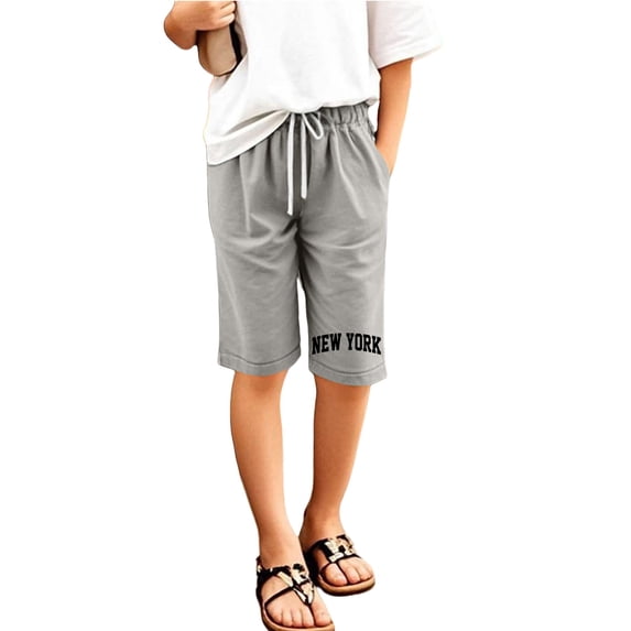 lnmuld Girls Solid Color Casual Shorts with Elastic Waistband and Pockets Lightweight Play & Everyday Wear Size:9-10 Years