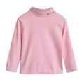 thumbnail image 1 of lnmuld Girls Solid Color Long Sleeve Thermal Shirt High Neck Soft Warm Kids Tops Toddler Tees Comfortable Breathable Fall Winter Clothing Size:4-5 Years, 1 of 3