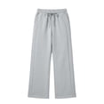 thumbnail image 1 of lnmuld Girls' Solid Polyester Wide Leg Sweatpants with Drawstring Waist Light Gray,7-8 Years, 1 of 3