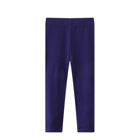 lnmuld Girls’ Solid Stretch Leggings, Polyester Fabric for Daily Casual Wear Navy,2-3 Years