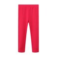 thumbnail image 1 of lnmuld Girls’ Solid Stretch Leggings, Polyester Fabric for Daily Casual Wear Red,4-5 Years, 1 of 2