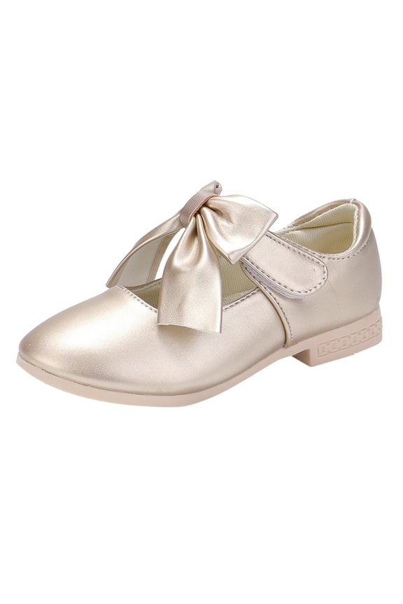 Girls Stylish Performance Sneakers Decorative Bow Design Lightweight Comfortable Casual Athletic Shoes Size:5.5-6 Years