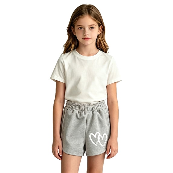 lnmuld Girls Summer Shorts Casual Loose Fit Pants for Play Everyday Comfort Size:7-8 Years