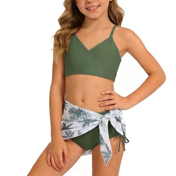 lnmuld Girls Swimsuit Adorable Girls Two Piece Swim Set for Beach Sun and Water Play Size:11-12 Years