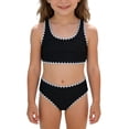 thumbnail image 1 of lnmuld Girls' Two Piece Bikini Swimsuit Set Cute Cartoon Print Beach Bathing Suit Kids Swimwear Size:10-11 Years, 1 of 7