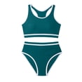 thumbnail image 1 of lnmuld Girls' Two Piece Lace Up High Waisted Bikini Set Adjustable Strap Swimwear UPF 50+ Beach Pool Summer Size:XL, 1 of 4