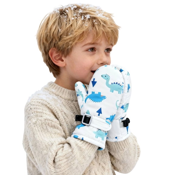 lnmuld Gloves Winter Kids Winter Ski Mittens Thermal Insulated Durable Warm for Outdoor Play and Cold Weather Activities Size:2-4 Years