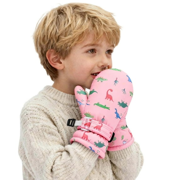 lnmuld Gloves Winter Kids Winter Thermal Insulated Mittens for Children Cold Weather Outdoor Play and Activities with Fabric Size:4-10 Years