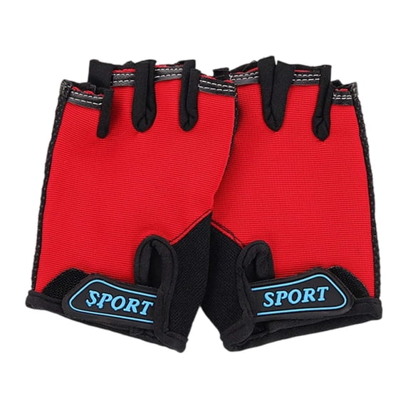 lnmuld Gloves for Kids Youth Half Finger Sports Gloves for Outdoor Cycling Skateboarding and Play with Breathable Comfortable Design Size:6-12