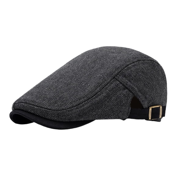 lnmuld Herringbone Newsboy Cap Adjustable Flat Cap Ivy Hat for Men Size:One Size